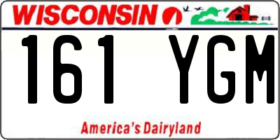 WI license plate 161YGM