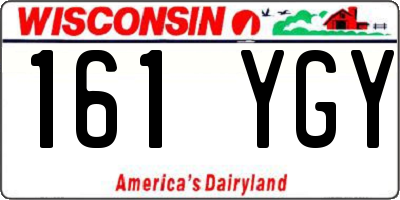 WI license plate 161YGY