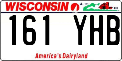 WI license plate 161YHB