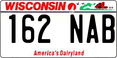 WI license plate 162NAB