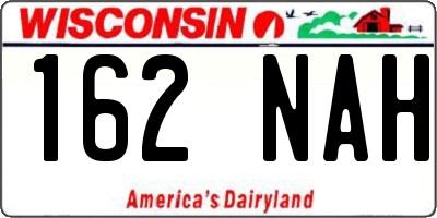 WI license plate 162NAH