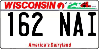 WI license plate 162NAI