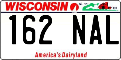 WI license plate 162NAL