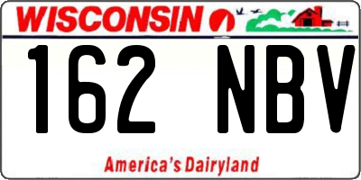 WI license plate 162NBV