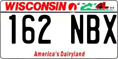 WI license plate 162NBX