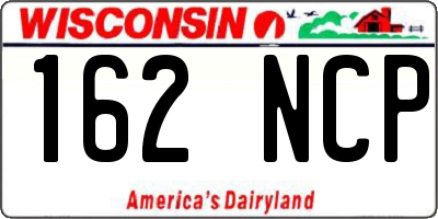 WI license plate 162NCP