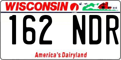 WI license plate 162NDR