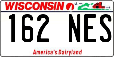 WI license plate 162NES