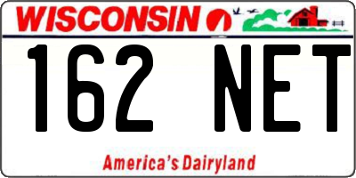 WI license plate 162NET
