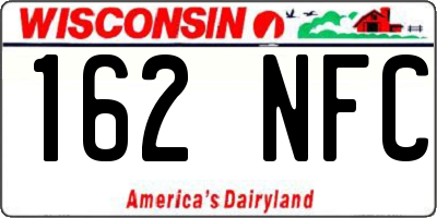 WI license plate 162NFC