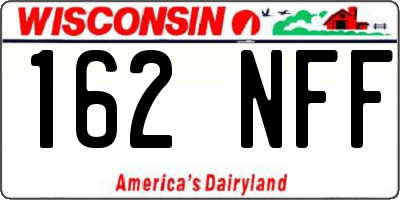 WI license plate 162NFF