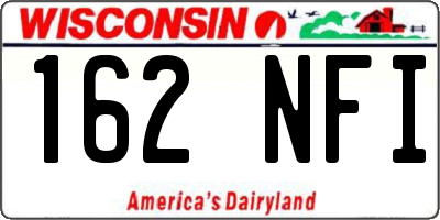 WI license plate 162NFI