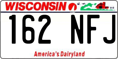 WI license plate 162NFJ