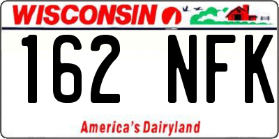WI license plate 162NFK