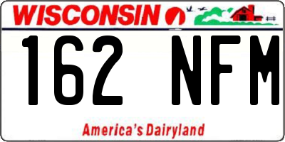 WI license plate 162NFM