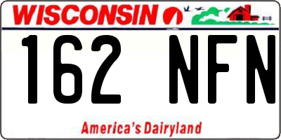 WI license plate 162NFN