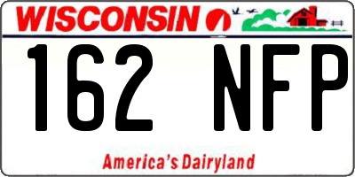 WI license plate 162NFP