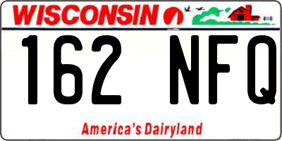 WI license plate 162NFQ