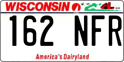 WI license plate 162NFR