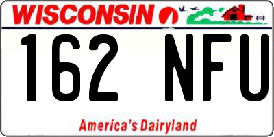 WI license plate 162NFU
