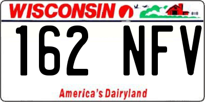 WI license plate 162NFV