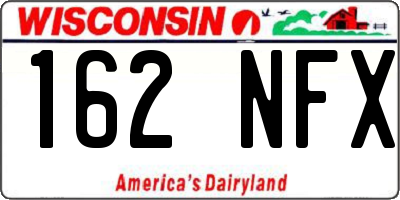 WI license plate 162NFX