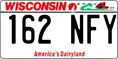 WI license plate 162NFY