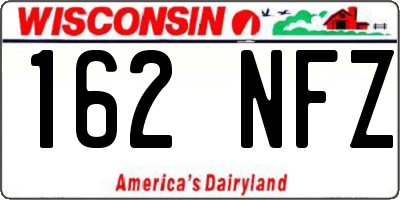 WI license plate 162NFZ