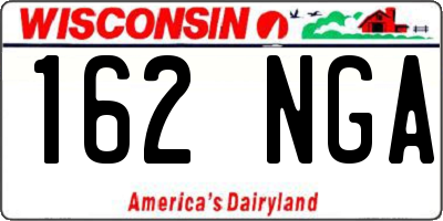 WI license plate 162NGA