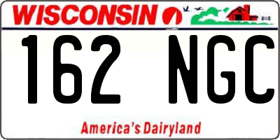 WI license plate 162NGC