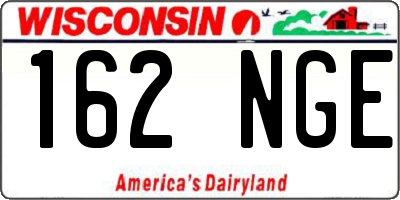 WI license plate 162NGE