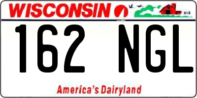 WI license plate 162NGL