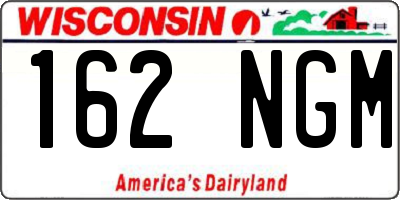 WI license plate 162NGM