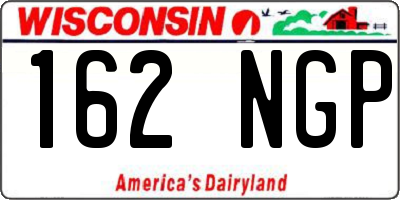 WI license plate 162NGP
