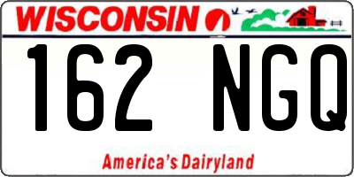 WI license plate 162NGQ