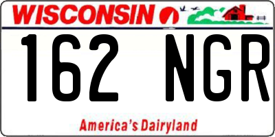 WI license plate 162NGR