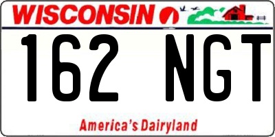 WI license plate 162NGT