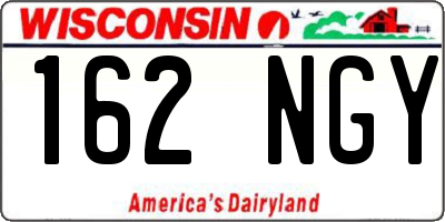 WI license plate 162NGY