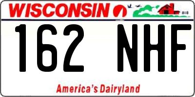 WI license plate 162NHF
