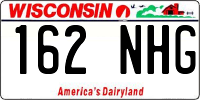 WI license plate 162NHG