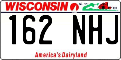 WI license plate 162NHJ