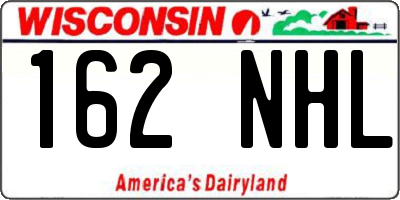 WI license plate 162NHL