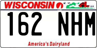 WI license plate 162NHM