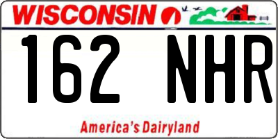 WI license plate 162NHR