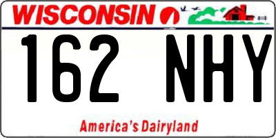 WI license plate 162NHY