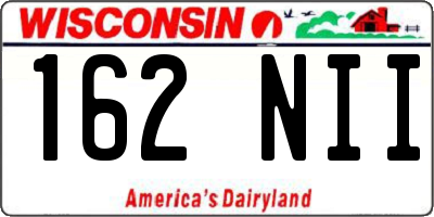 WI license plate 162NII