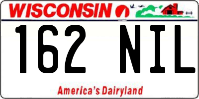 WI license plate 162NIL
