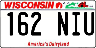 WI license plate 162NIU