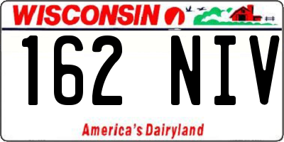 WI license plate 162NIV