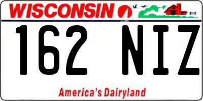 WI license plate 162NIZ
